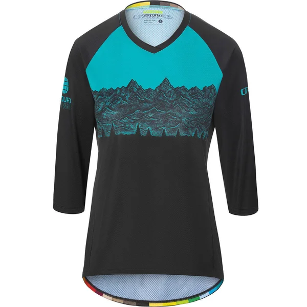 Giro Roust 3/4-Sleeve Jersey - Women's Black Ews - Xs