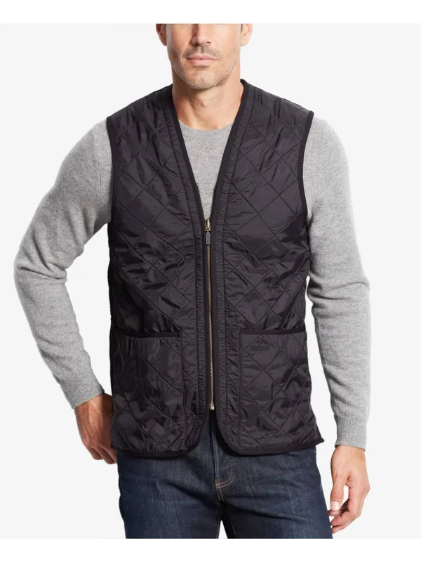 Barbour Polarquilt Waistcoat Zip-In Liner Vest - Men's Black - XXL