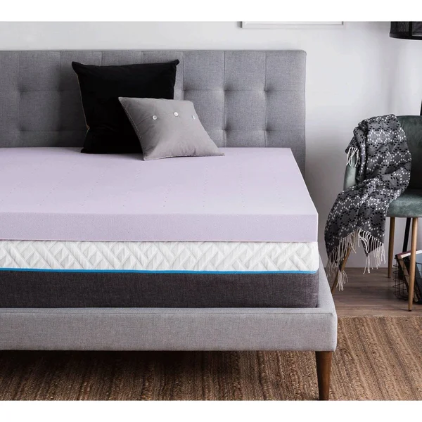 Lucid Queen Mattress Topper - Lavender Memory Foam, 4x22