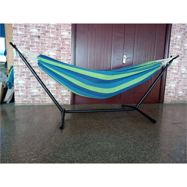 Ocean Stripe Double Classic 2 Person Hammock with Stand