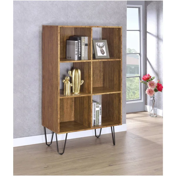 Coaster Sheeran Rustic Amber Bookcase