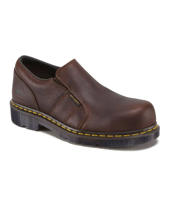 Dr.martens Men's Resistor St Brown Bark Industrial Bear Slip On