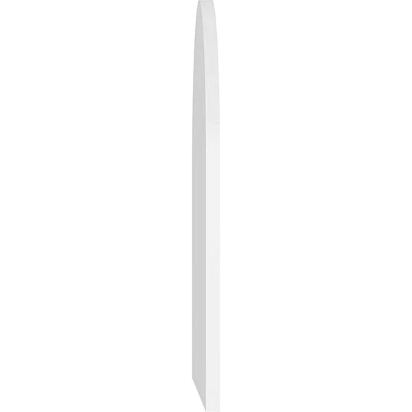 Ekena Millwork GVPRT38X2801SN 38x22W x 28x22H Round Top Surface Mount PVC Gable Vent: Non-Functional - w/ 3-1/2x22W x 1x22P Stand