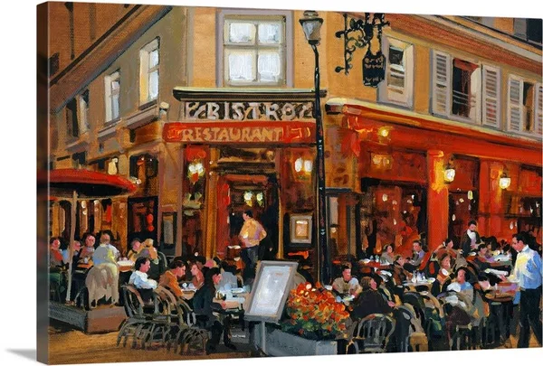 Bistro I - Canvas Wall Art, 24x16, Great Big Canvas