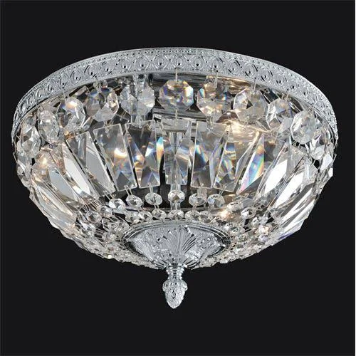Allegri 025942-031-FR001 Lemire 3-Light Flush Mount with Antique Gold, 6.5 inches x 12 inches x 12 inches