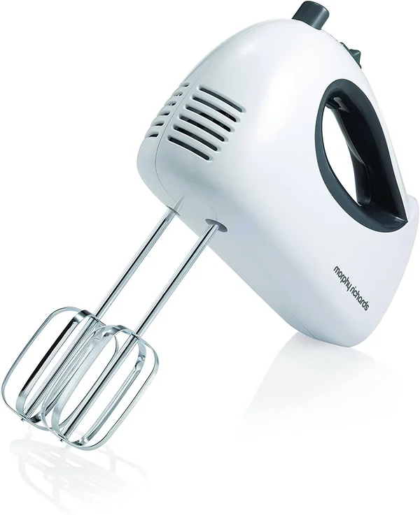 Morphy Richards 400510 Hand Mixer Electric Whisk with 2 Stainless Steel Beaters - 5 Speed Selection, with Turbo Boost Button, Eje