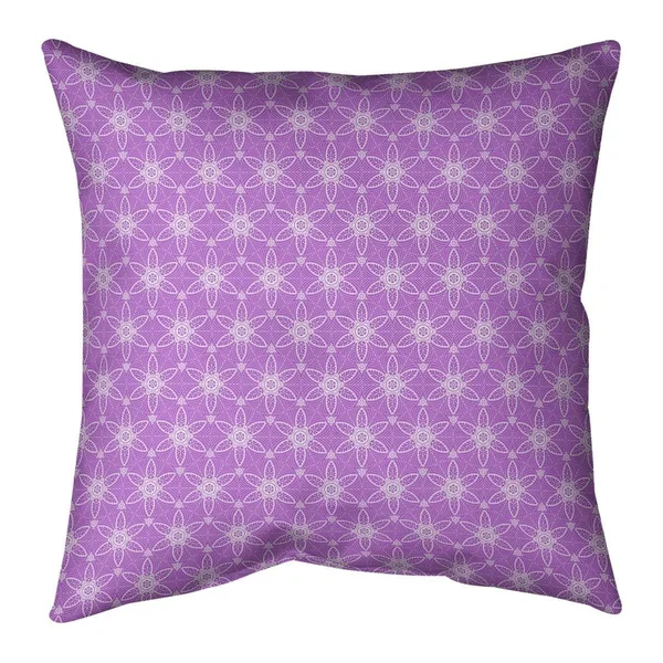 Color Background Ornate Circles Throw Pillow - 18 x 18 - Blue - Polyester