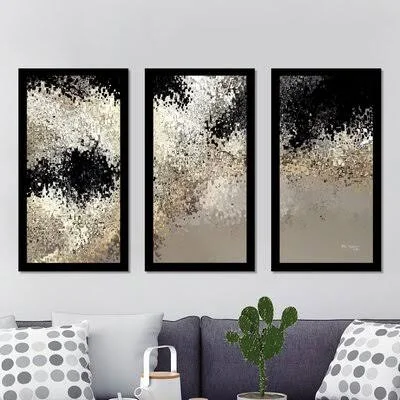 &John 5 24 Ik& 3 Piece Framed Painting Print Set Mercer41 Size: 25.5x22 H x 40.5x22 W x 1x22 D