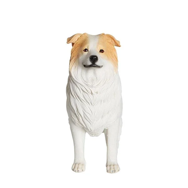 Petorama Handmade Border Collie Resin Statue 1-6 in Beige