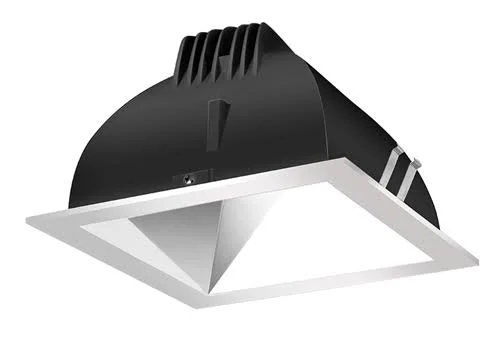 RAB NDLED6S-50YY-S-S - Finishing SC 6x22 Square 2700K LED 50 Degrees Specular Cone Silver Ring