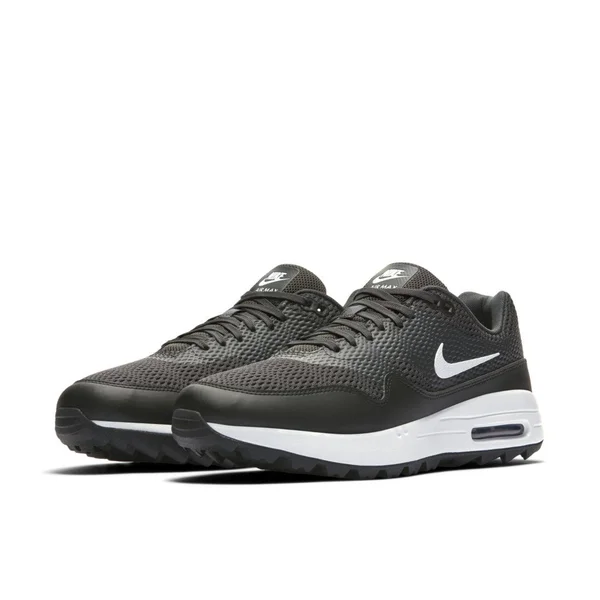 Nike Men Air Max 1G Golf Shoes - Black/White Anthracite - Size 8