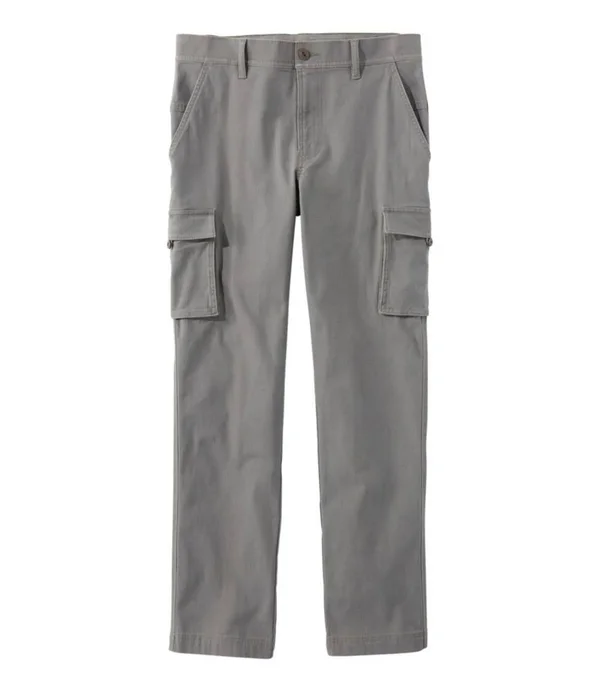 Men's BeanFlex Canvas Cargo Pants, Standard Fit Gray 31x34, L.L.Bean