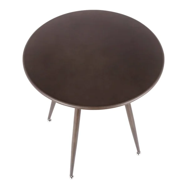 Carbon Loft Barton Industrial Round Dinette Table - Brushed Silver