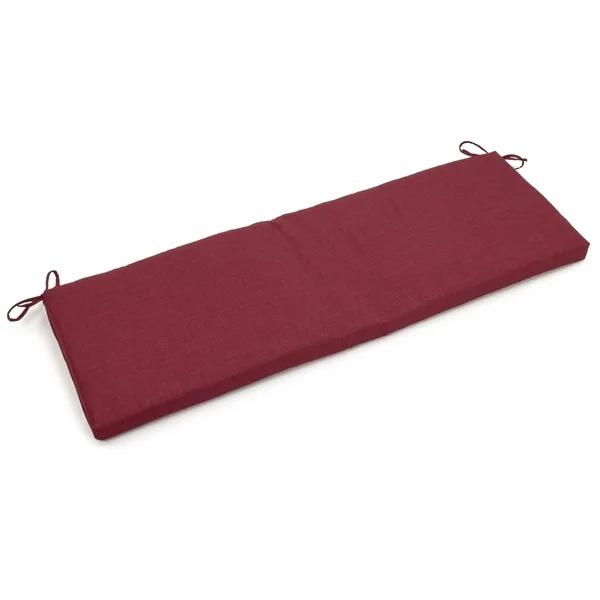 Blazing Needles 63-Inch All-Weather Solid Bench Cushion - Merlot