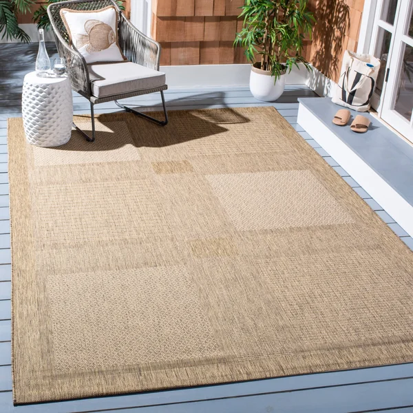 Safavieh Courtyard CY1928-3009 6&7x22 x 9&6x22 Brown, Natural Area Rug