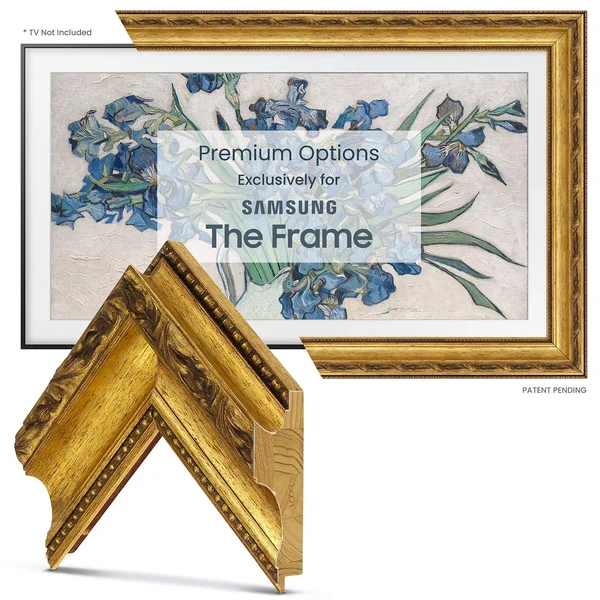 Deco TV Frames Frame for Samsung The Frame 55x22 TV (Ornate Gold)