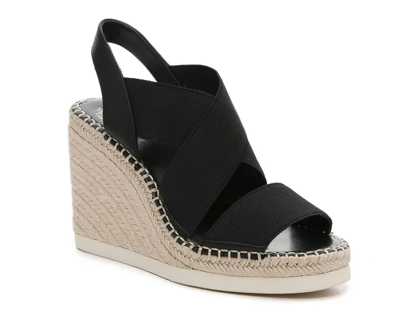 Women's Vince Camuto Bandrina Wedge Sandal - Black - Size 6