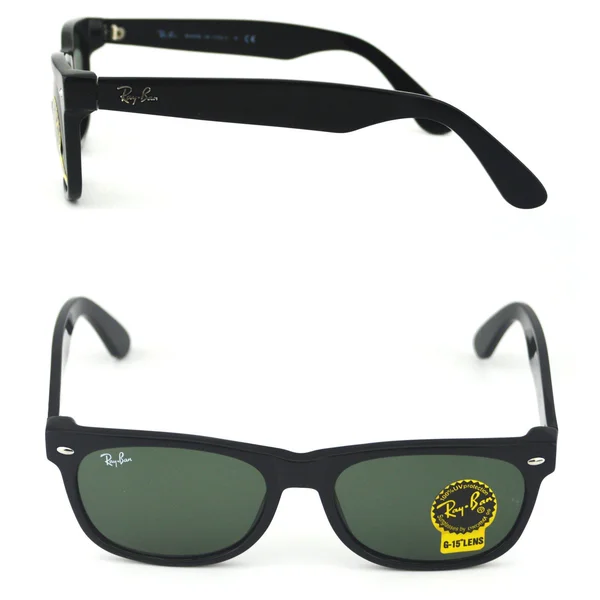 Ray Ban RB2132 New Wayfarer - 901 Black/Crystal Green - 55 mm