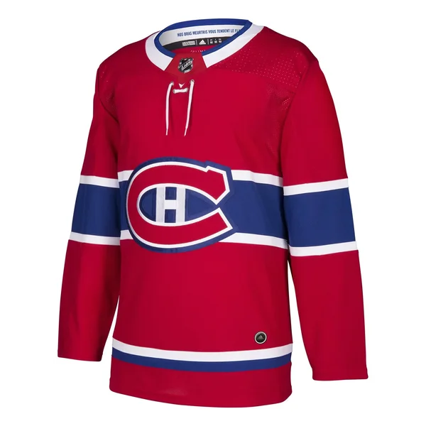 Montreal Canadiens Home 252J Adidas NHL Authentic Pro Jersey 56