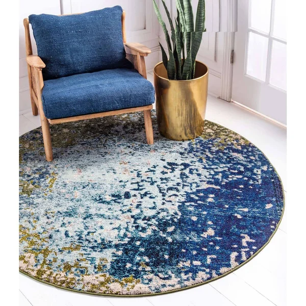 Unique Loom Vella Estrella Rug - Blue (8& 0 x 8& 0)