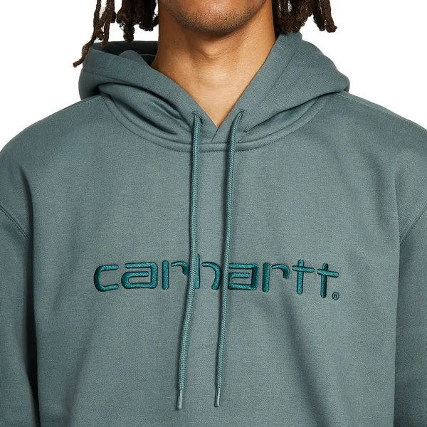 Carhartt WIP Hooded Carhartt Sweat - Eucalyptus - Frasier - L - Men