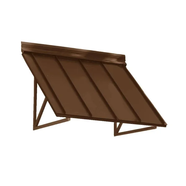 Awntech Houstonian 68-in Wide x 24-in Projection Copper Solid Fixed Patio Awning, H22-L-5COP