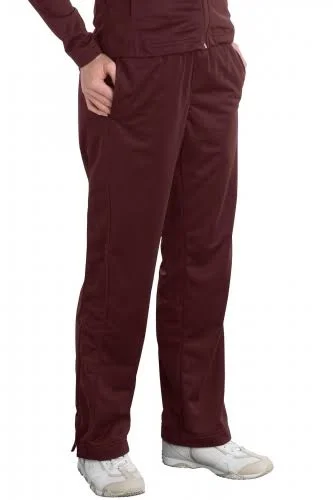 12 Customized Sport Tek LPST91 Ladies Tricot Track Pant - Maroon - S