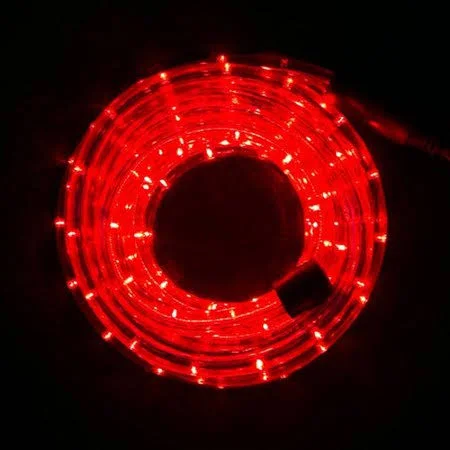 The Holiday Aisle LED Rope Light, Size: 0.5 inch H x 0.5 inch W x 600 inch D, Red