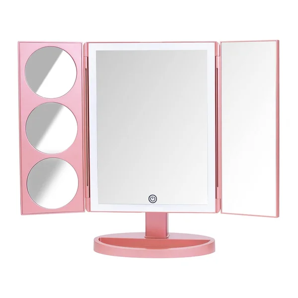 Mirrorvana Xlarge Vanity Mirror with Lights, Extravagant Trifold LED Lighted Makeup Mirror with 3X 5X 10x Magnification & B