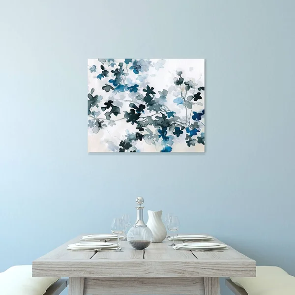 Blue Cherry Blossoms 36x22 x 24x22 Canvas Wall Art