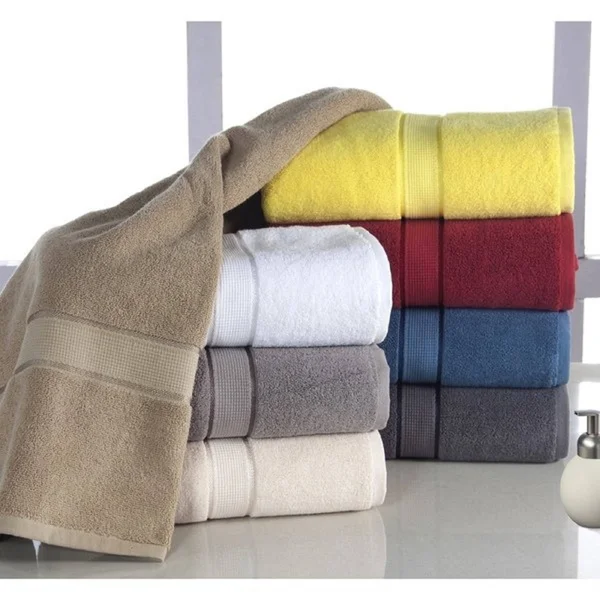 Luxurious 100% Cotton Absorbent 600 GSM 6 Piece Bathroom Towel Set 2 Washcloths - 2 Hand Towels, 2 Bath Towels - Taupe