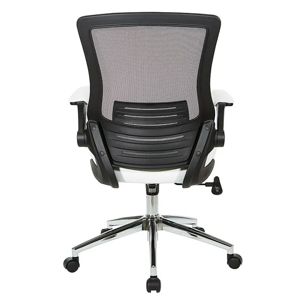 Office Star Products Black Screen Back Manager&s Chair, White