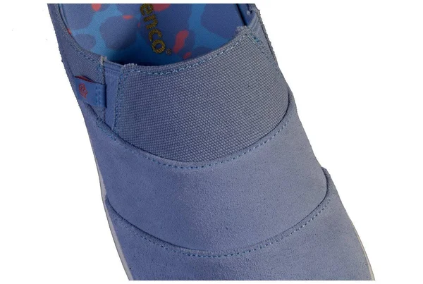 Spenco Orthotic Layered Siesta Mules - NuevoBokeh, Size 7-1/2 Medium, Blue Fog