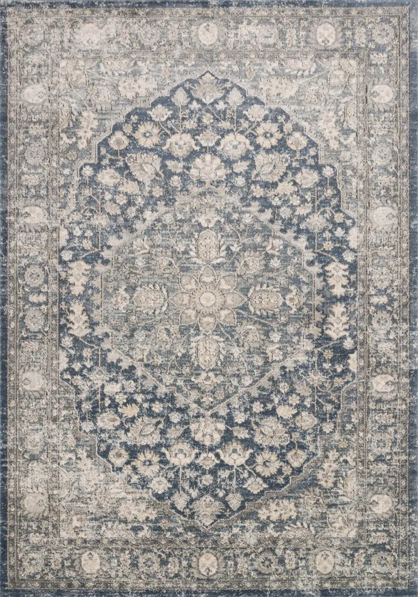 Loloi II Teagan TEA-01 Denim Mist Rug - 5 ft 3 in x 7 ft 6 in