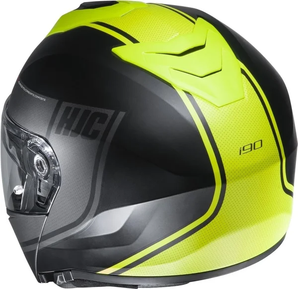 HJC i90 Davan Helmet - black-yellow, Size M