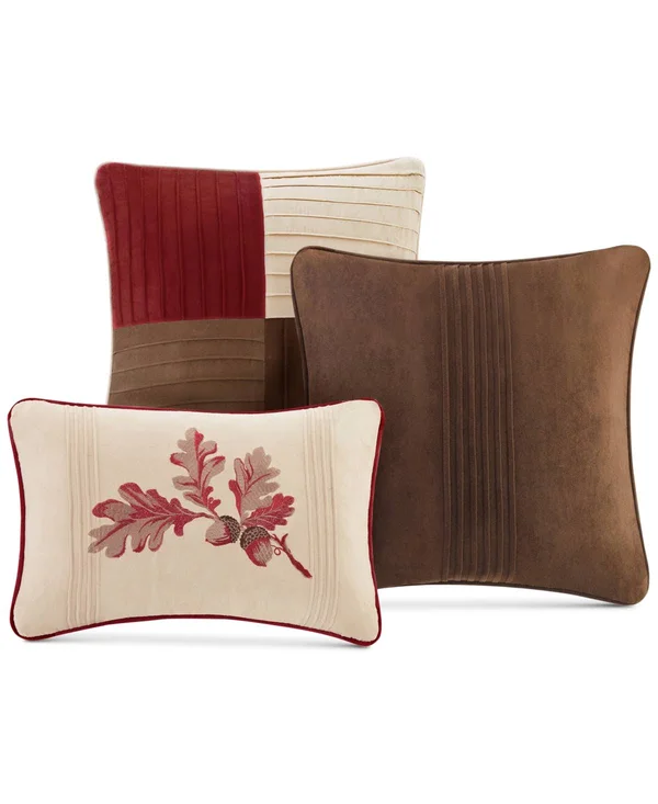 Madison Park - Jackson Blocks 7 Piece Comforter Set - Red - Cal King