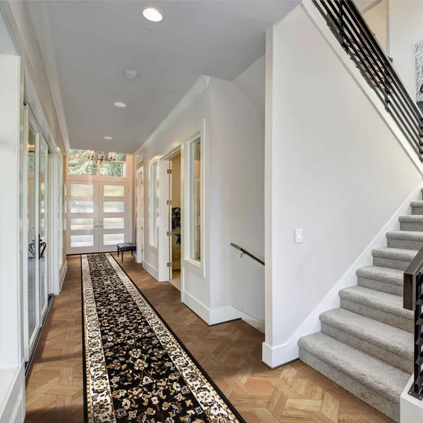 runrug USA Persian Black Hall Carpet Runner Length: 24 foot - Width