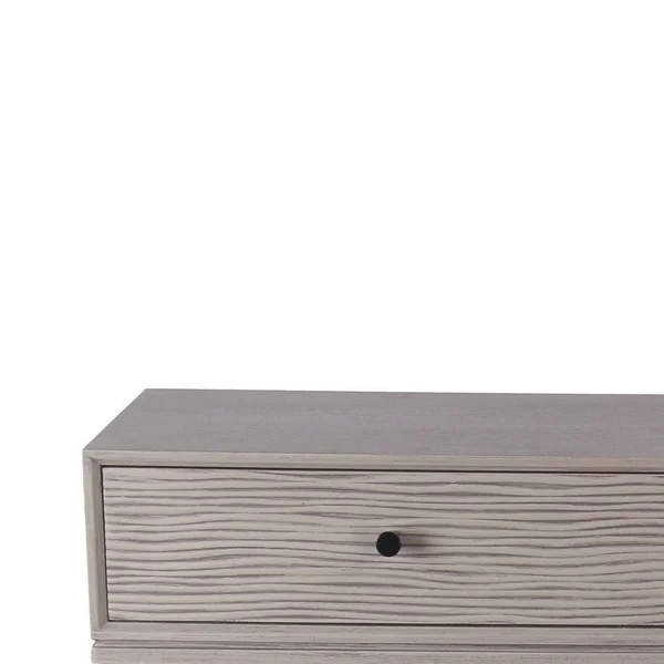 Benjara 2 Drawer Wooden Console Table with Turned Legs - Taupe Gray