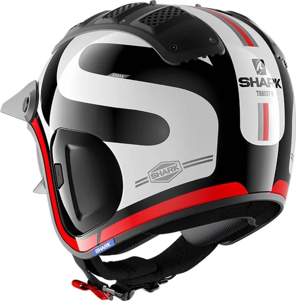 Shark X-Drak 2 Thrust-R, Jet Helmet - Black/White/Red - M