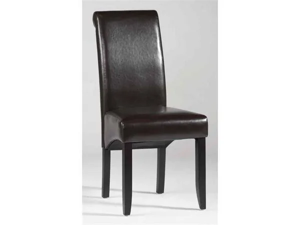 Chintaly Rolled Back Parson Chair - Set of 2 - Brown