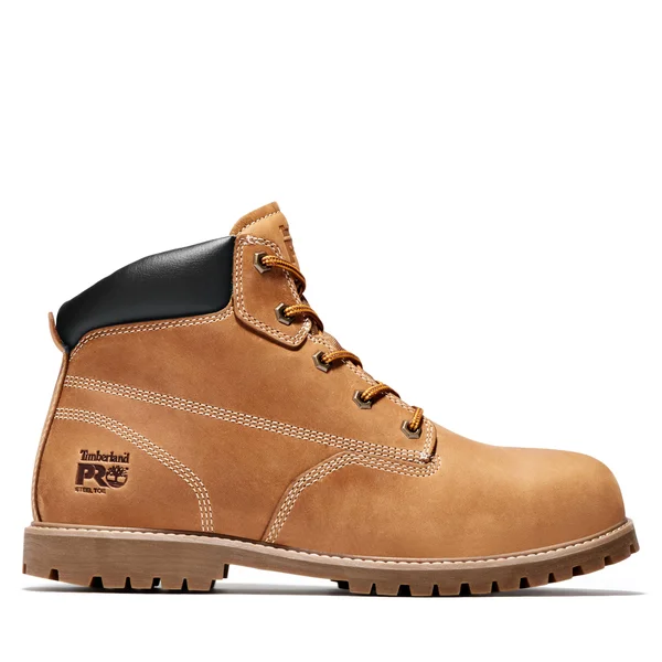 Timberland Pro Men's 6 in. Gritstone Steel Toe Work Boot, Wheat
