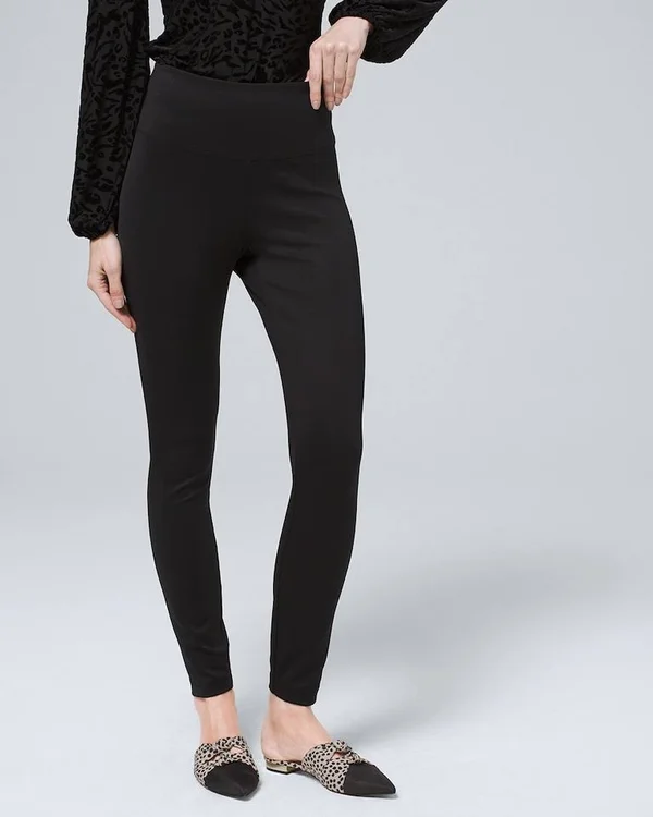 Women's Scuba Knit Whbm Runway Leggings, Black, Size 8 - Regular by White House Black Market
