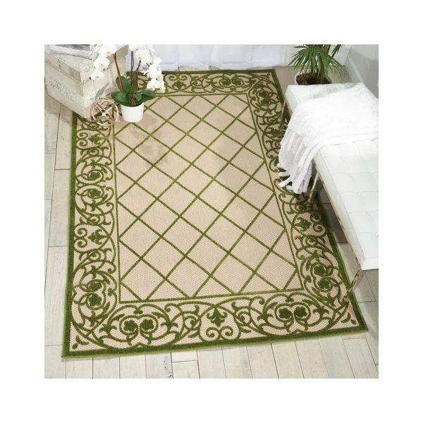 Nourison 9&6x22 x 13& Aloha Green Indoor/Outdoor Rectangle Area Rug