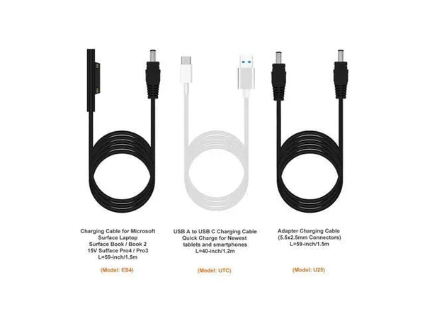 BatPower 15V 120W Charger for Surface Book 2 Laptop Book Pro 4 Pro 5 - Replace for Microsoft 15V 6.33A 102W 1798 15V 4A 65W 1706