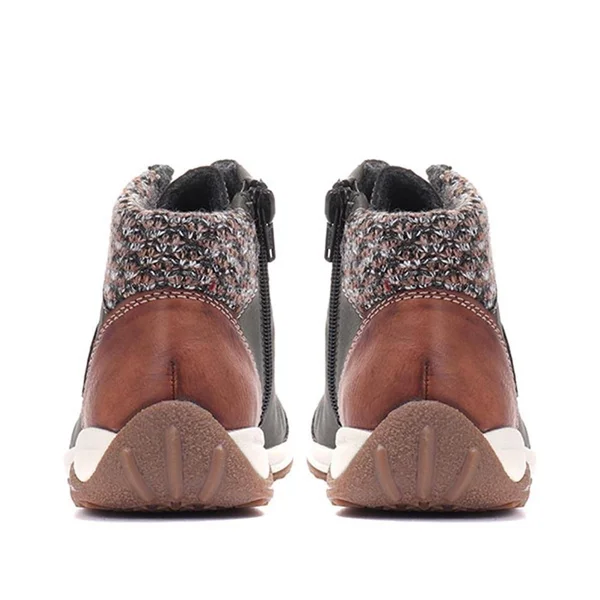 Rieker L5222-24 Ladies Casual Ankle Boots Green/Multi: EU 36