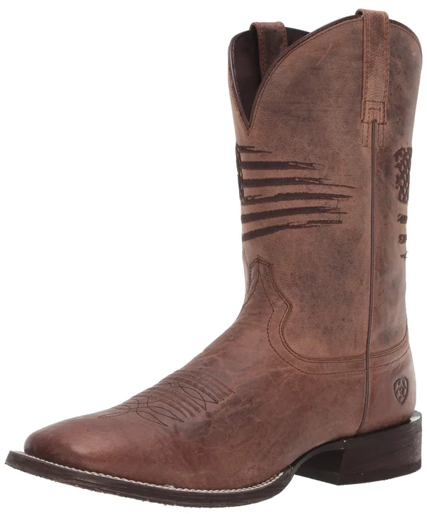 Ariat Men's Circuit Patriot Western Boots - Weathered Tan