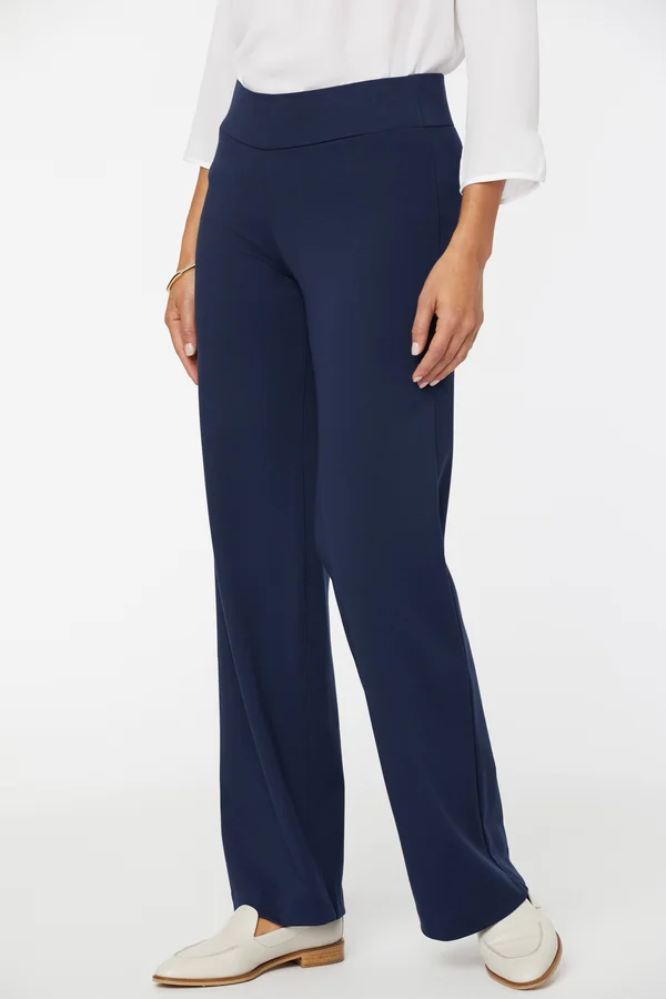 Nydj Women's Straight Pull-On Pants in Evening Tide, Regular, Size: 12