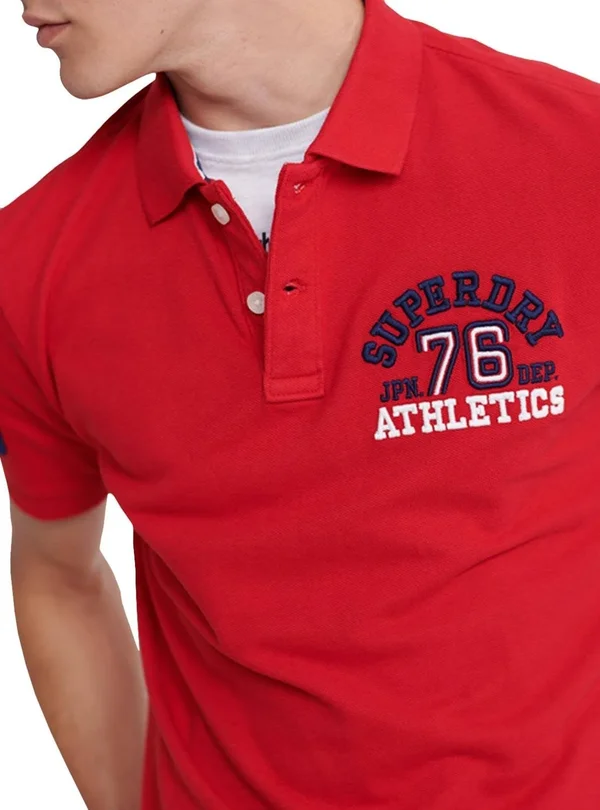 Superdry Classic Superstate Men's Polo Shirt - Red
