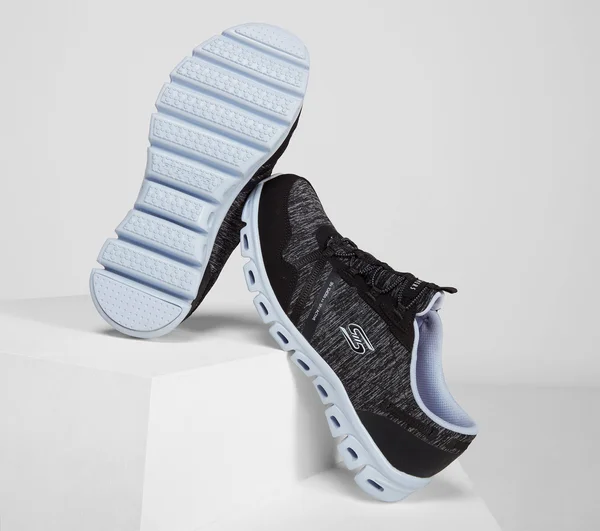 Skechers Women's Glide Step Stepping Up Sneaker - Black/Lavender