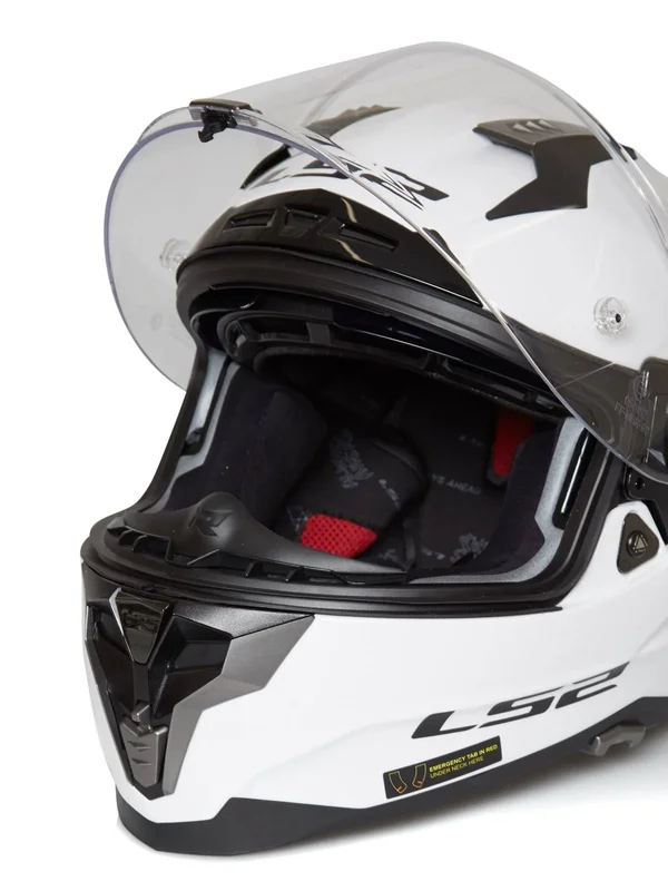 LS2 FF327 Challenger Solid Helmet, White, Size S